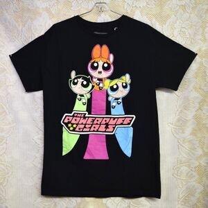 The Powerpuff Girls Womens T Shirt Size Medium 100% Cotton Graphic Decal Cartoon